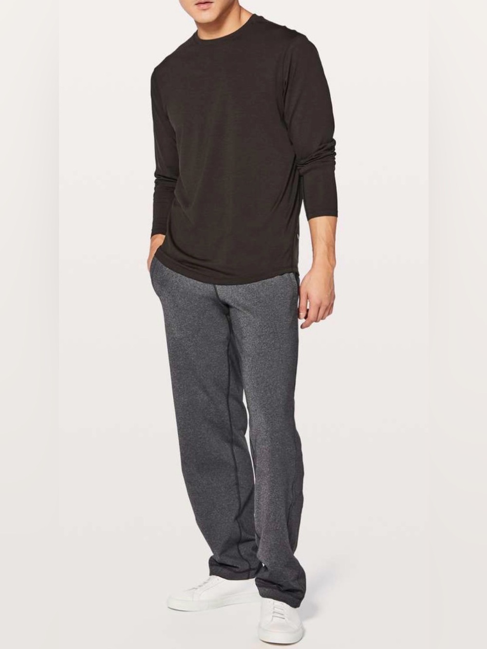 Lululemon Kung Fu Pant 2.0 Regular M Heathered Black Luon Straight Leg